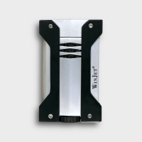 Winjet Torch Jet Lighter - Satin Chrome & Black