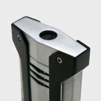 Winjet Torch Jet Lighter - Satin Chrome & Black