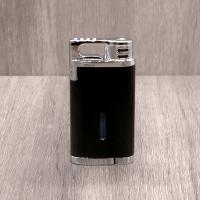 Colibri Belmont Single Jet Flame Lighter - Metallic Black & Chrome