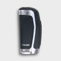 Colibri E3 Triple Jet Flame Lighter - Black & Chrome