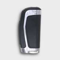 Colibri E3 Triple Jet Flame Lighter - Black & Chrome