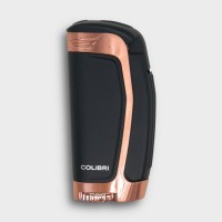 Colibri E3 Triple Jet Flame Lighter - Black & Rose Gold