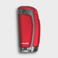 Colibri E3 Triple Jet Flame Lighter - Red & Gunmetal