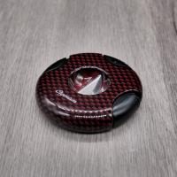 Cigarism Round G10 Semi-Automatic V-Cut Cigar Cutter - Carbon Fibre Red