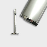 Eurojet Soft Flame Pipe Lighter With Tamper - Silver & Chrome
