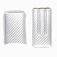 Mantis NeoCase Cigar Case - Silver Fits 3 Cigars 