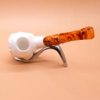 Meerschaum Medium Santa Claus Bent Fishtail Pipe (MEER370)