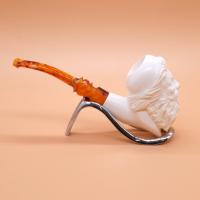 Meerschaum Medium Santa Claus Bent Fishtail Pipe (MEER370)