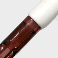 Meerschaum Small Panel Apple Web Bent Fishtail Brown Stem Pipe (MEER402)