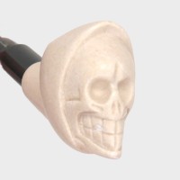 Meerschaum Mini Grim Reaper Bent Fishtail Pipe (MEER80)