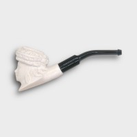 Meerschaum Small Victorian Lady Bent Fishtail Pipe (MEER83)