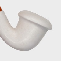Meerschaum Standard Calabash Smooth Bent Fishtail Pipe (MEER71)