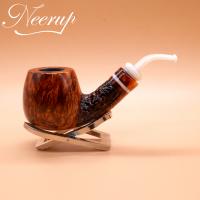 P Jeppesen IDA Handmade gr 3 Smooth Bent 9mm Filter Fishtail Pipe (NEER269)