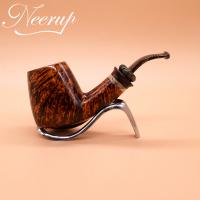 P Jeppesen IDA Handmade gr 5 Smooth Bent 9mm Fishtail Pipe (NEER341)