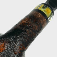 P Jeppesen IDA Handmade gr 3 Rusticated Bent 9mm Filter Fishtail Pipe (NEER434)