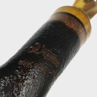 P Jeppesen IDA Handmade gr 3 Rusticated Bent 9mm Filter Fishtail Pipe (NEER435)