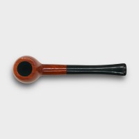 Orlik 3/4 OZ Orange Briar Straight Metal Filter Fishtail Pipe (OR124)