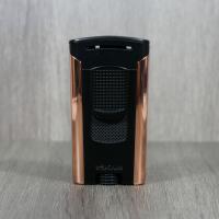 Xikar Astral Single Jet Flame Lighter - Black & Rose Gold