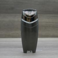Lotus 2730 Double Jet Cigar Lighter - Dark Grey & Chrome