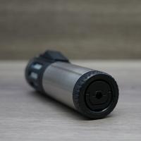 Volcan-Fire Trifecta Triple Jet Flame Cigar Lighter - Silver - End of Line