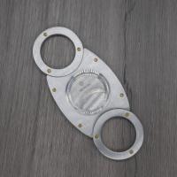Sikarlan Steel Twin Blade Cigar Cutter - Brushed Steel