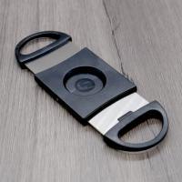 Black Plastic Cigar Cutter With Domed Cuban Flag - 52 Ring Gauge