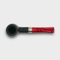 SLIGHT SECONDS Peterson Dracula X105 Sandblasted Ebony Nickel Mounted Fishtail Pipe (PE2168)