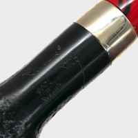 SLIGHT SECONDS Peterson Dracula X105 Sandblasted Ebony Nickel Mounted Fishtail Pipe (PE2168)