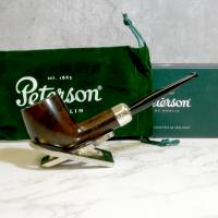 Peterson Irish Made Army 106 Smooth Heritage Nickel Mounted Fishtail Pipe (PE2194)