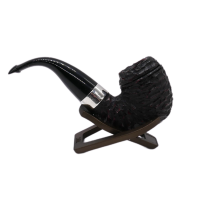 Peterson Sherlock Holmes Rustic Baskerville Silver Mounted P Lip Pipe (PE2741)