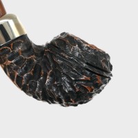 Peterson Derry Rustic 999 Nickel Mounted 9mm Filter Fishtail Pipe (PE3045)