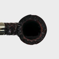 Peterson Irish Made Army 128 Rustic Nickel Mounted Fishtail Pipe (PE3052)