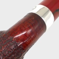 Peterson Irish Harp 230 Sandblast Silver Mounted 9mm Filter Fishtail Pipe (PE3082)