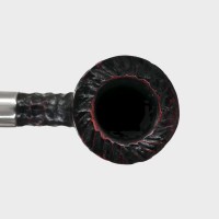 Peterson Irish Made Army 608 Rustic Nickel Mounted Fishtail Pipe (PE3111)