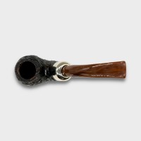 Peterson Derry Rustic 304 Nickel Mounted 9mm Filter Fishtail Pipe (P3120)