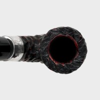 Peterson Pub Rustic Silver Mounted Bent P Lip Pipe (PE3139)