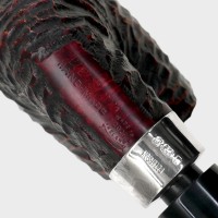 Peterson Pub Rustic Silver Mounted Bent P Lip Pipe (PE3139)