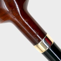 Peterson Churchwarden Smooth Panelled Acorn Nickel Mounted Fishtail Pipe (PE3151)