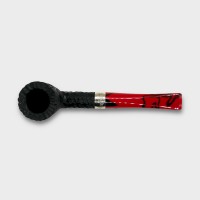 Peterson Dracula 120 Rusticated Ebony Nickel Mounted Fishtail Pipe (PE3181)