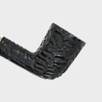 Peterson Dracula 120 Rusticated Ebony Nickel Mounted Fishtail Pipe (PE3181)