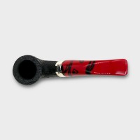 Peterson Dracula 01 Sandblasted Ebony Nickel Mounted 9mm Fishtail Pipe (PE3182)