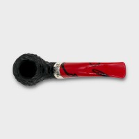 Peterson Dracula 03 Rusticated Ebony Nickel Mounted Fishtail Pipe (PE3186)