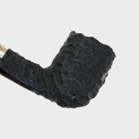 Peterson Dracula 106 Rusticated Ebony Nickel Mounted Fishtail Pipe (PE3187)
