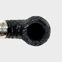 Peterson Dracula XL90 Rusticated Ebony Nickel Mounted Fishtail Pipe (PE3197)