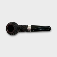 Peterson Sherlock Holmes Baker Street Rustic Silver Mounted P Lip Pipe (PE3198)