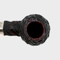 Peterson Sherlock Holmes Baker Street Rustic Silver Mounted P Lip Pipe (PE3198)