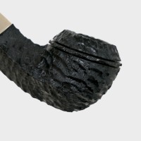 Peterson Dracula 80s Rusticated Ebony Nickel Mounted Fishtail Pipe (PE3232)