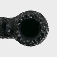 Peterson Dracula 230 Rusticated Ebony Nickel Mounted Fishtail Pipe (PE3240)