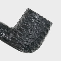 Peterson Dracula 107 Rusticated Ebony Nickel Mounted Fishtail Pipe (PE3291)