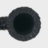 Peterson Dracula 120 Rusticated Ebony Nickel Mounted Fishtail Pipe (PE3292)